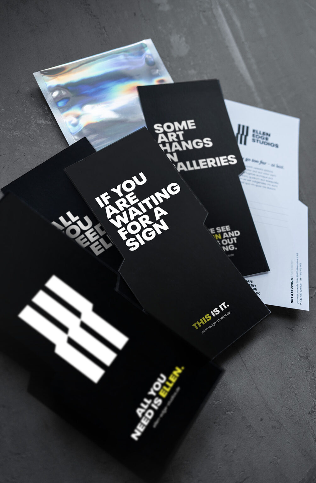 Gutscheine im neuen Corporate Design für Ellen Edge Studios - Christiane Dobric Freelancer