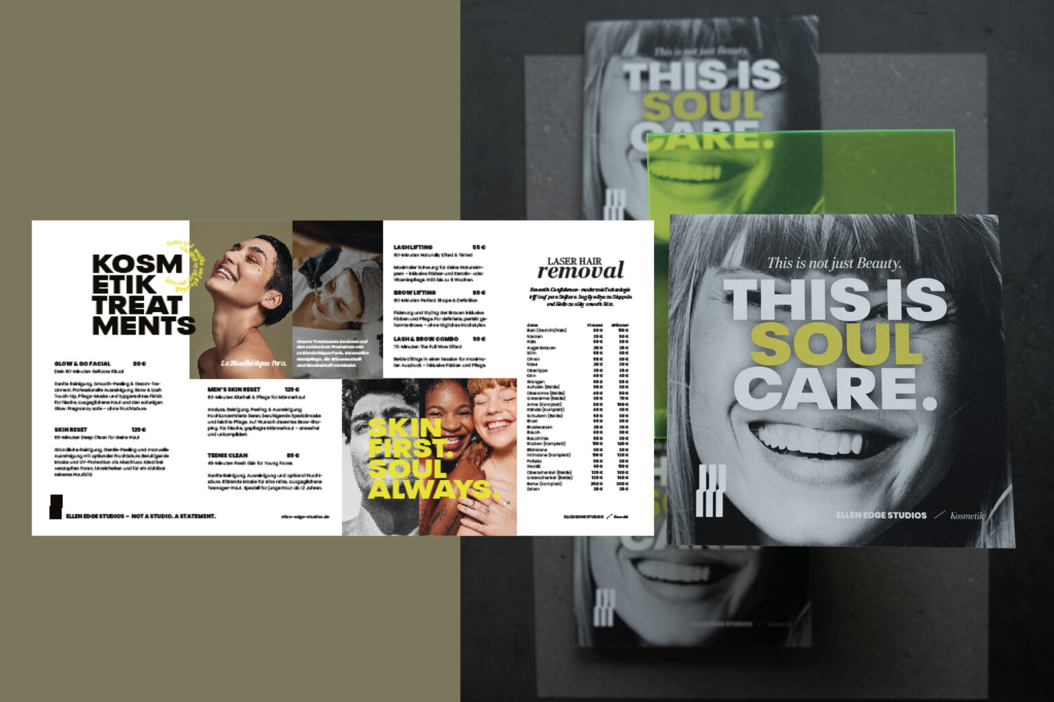 Flyerkonzept neues Corporate Design Ellen Edge Studios von christiane Dobric