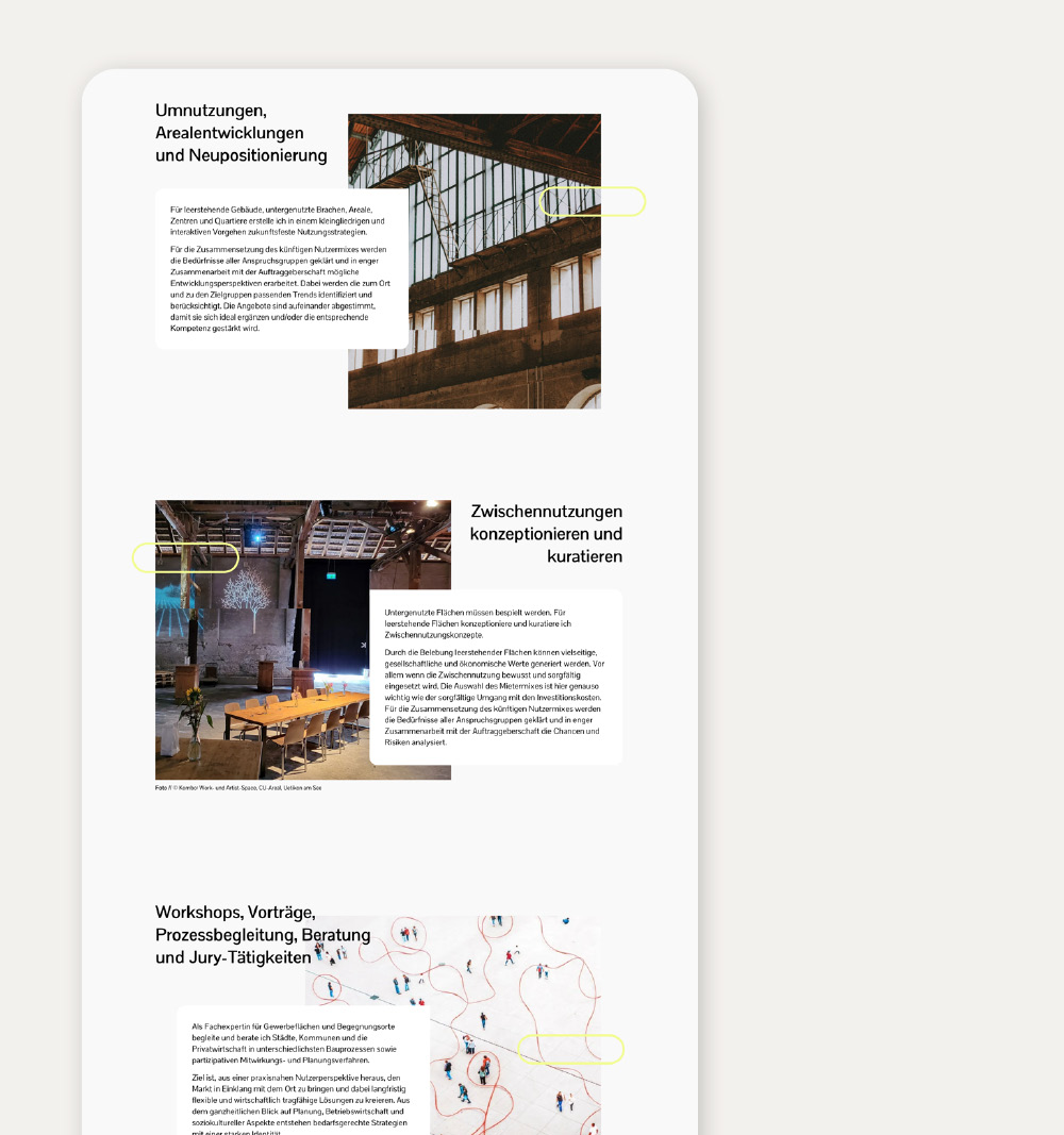 Screenshot der neuen Website von Maresa Kuhn, gestaltet im Rahmen eines Webseiten-Relaunch Projekts von Christiane Dobric.